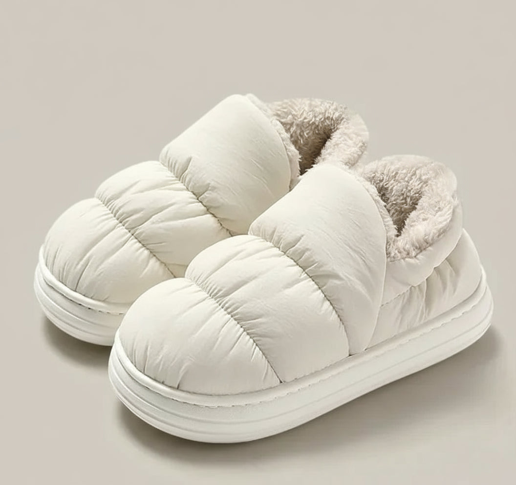 Ankle Wrap Cotton Slippers