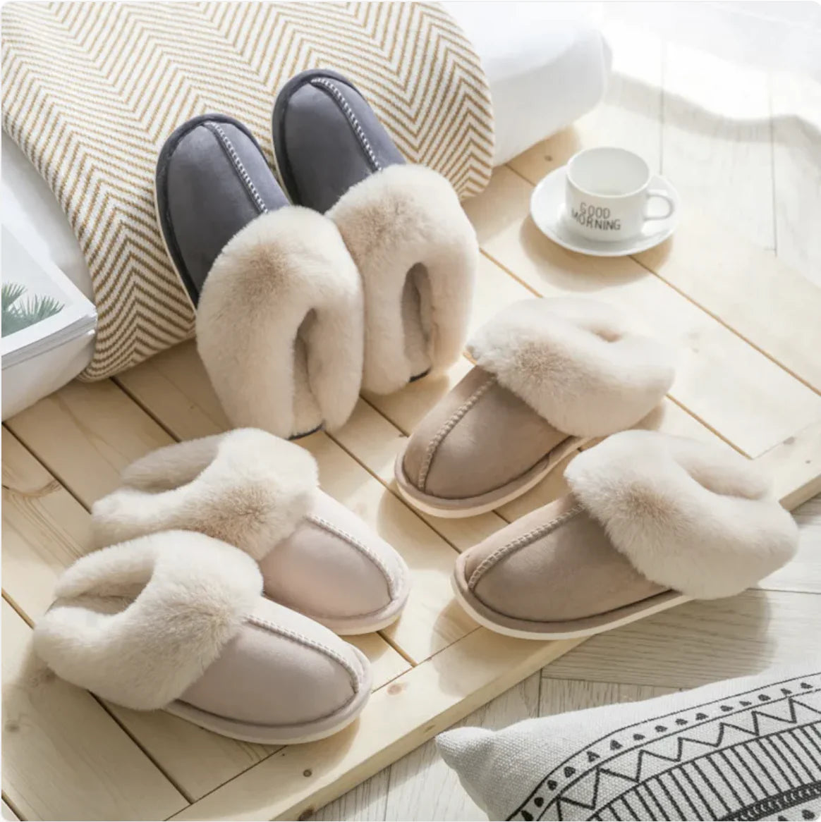 Cozy Step Plush Slippers