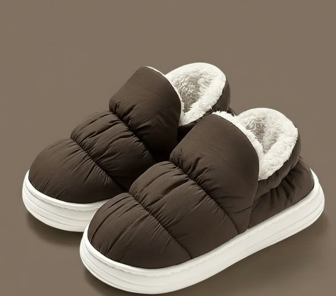 Ankle Wrap Cotton Slippers